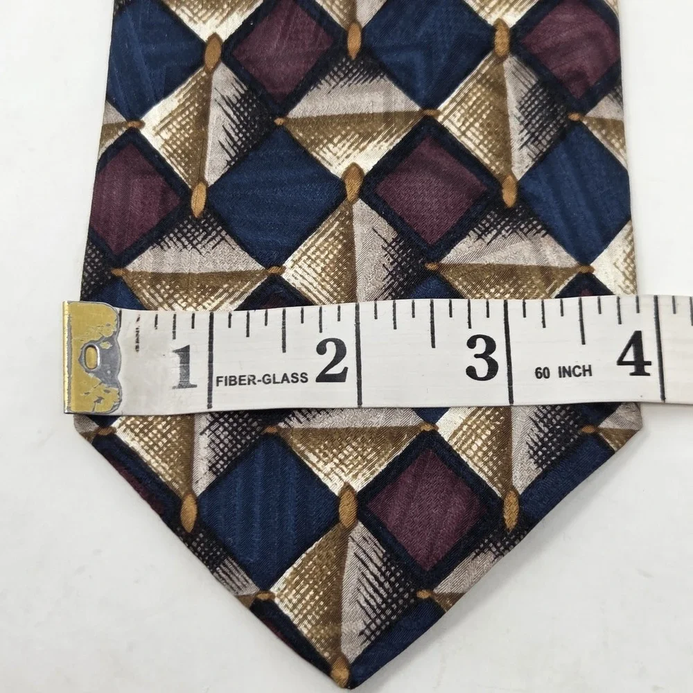 VINTAGE Robert Talbott Studio Nordstrom Geometric Multicolor‎ Necktie Silk USA